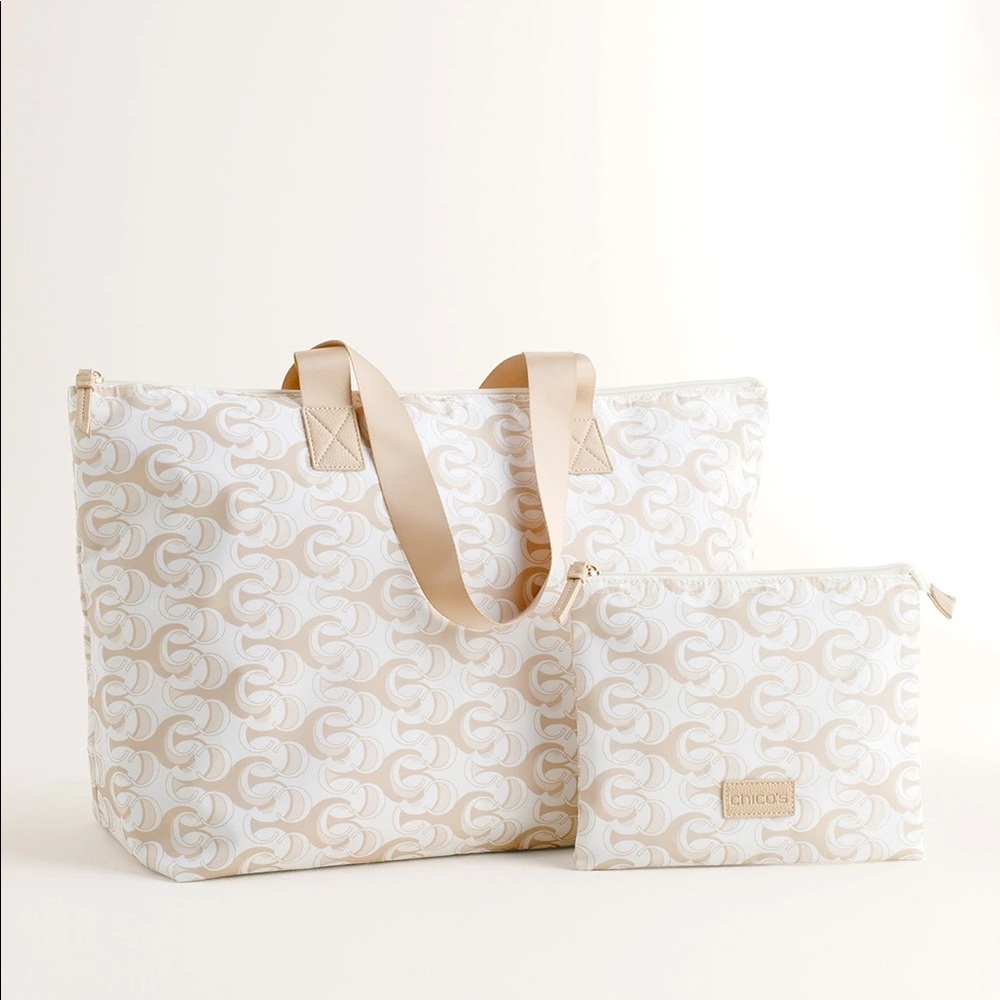Geometric Print Tote in a Bag